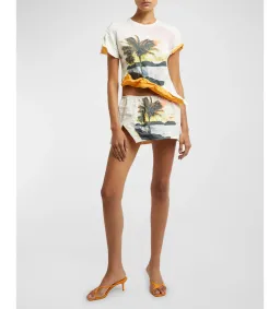 Christopher Esber Lost Souvenir Crushed Graphic Tee and Micro Skirt Size AU 8 for rent on The Volte - image 1