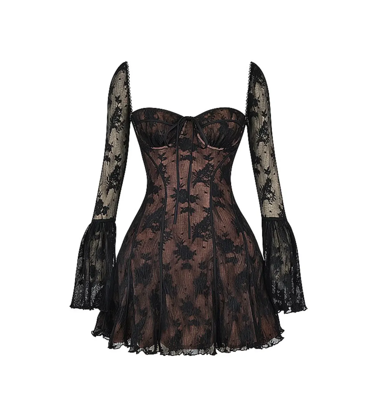 House of CB Analissa Black Lace Corser Mini Dress Size AU 6 - Image 5