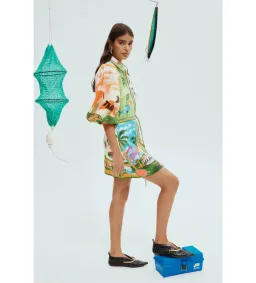Alemais Paradiso Mini Dress Multi Print Size AU 10 for rent on The Volte - image 3