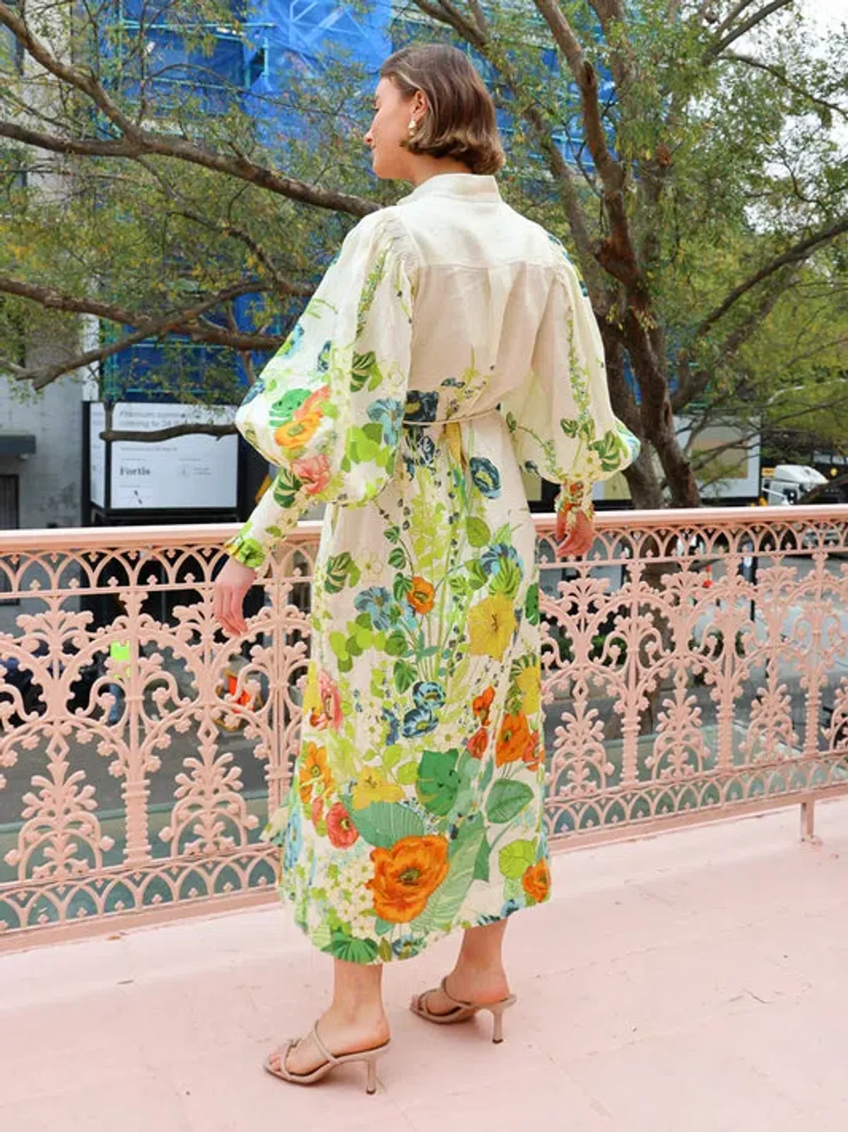 Alemais Constance Midi Shirtdress Floral Size 14 - Image 2