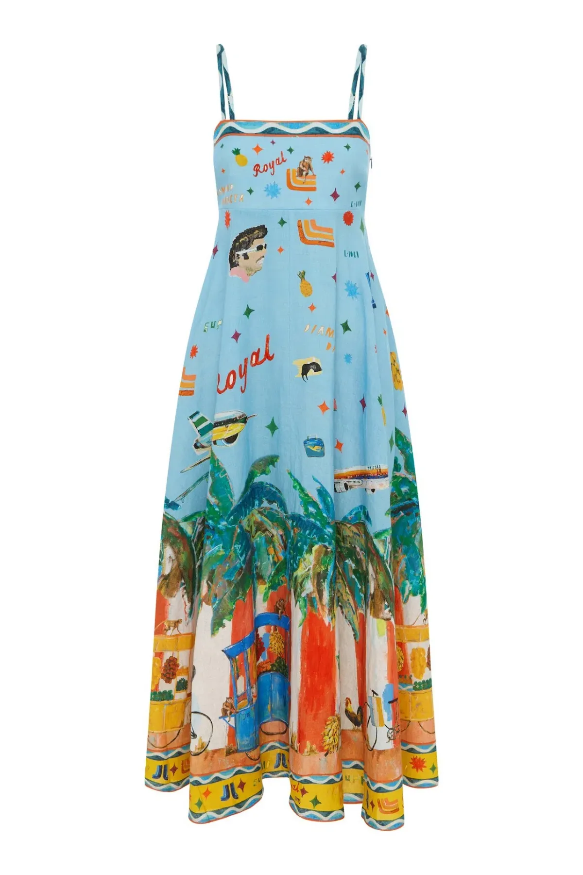 Alemais All Aboard Midi Sundress Print Size 14 - Image 5