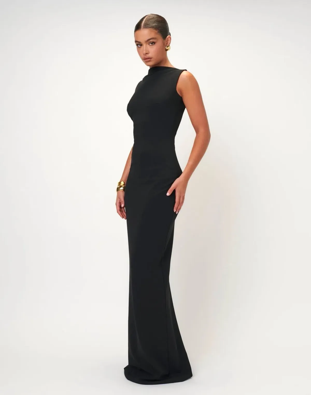 Effie Kats Black Verona Gown Black Size S / AU 8 - Image 2