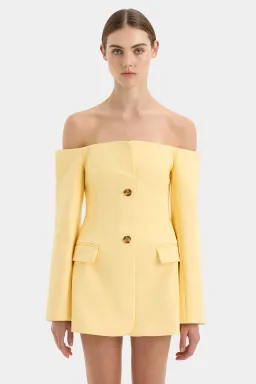 Sir the Label The Sandrine Tailored Mini Dress Limone Size XS/AU 6  for rent on The Volte - image 3