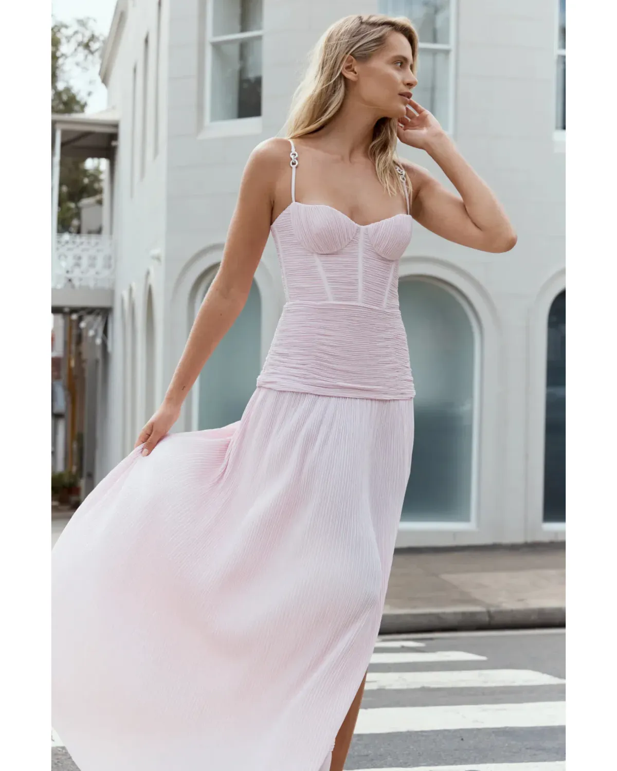 Manning Cartell Double Time Pleat Dress in Hydrangea Size AU 8 - Image 6