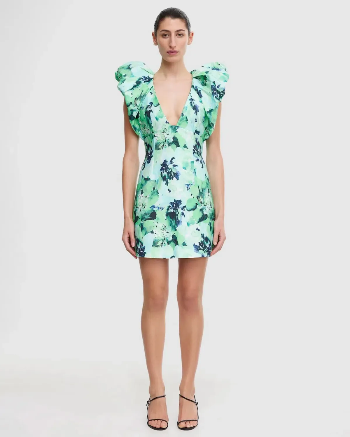 Acler Denare Mini Dress Juniper Hibiscus Size 10 - Image 1