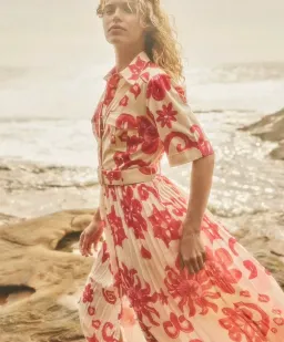 Kate Ford Delta Utility Gown Midi Dress Camellia Size 8 for rent on The Volte - image 4