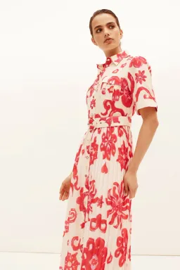 Kate Ford Delta Utility Gown Midi Dress Camellia Size 8 for rent on The Volte - image 2