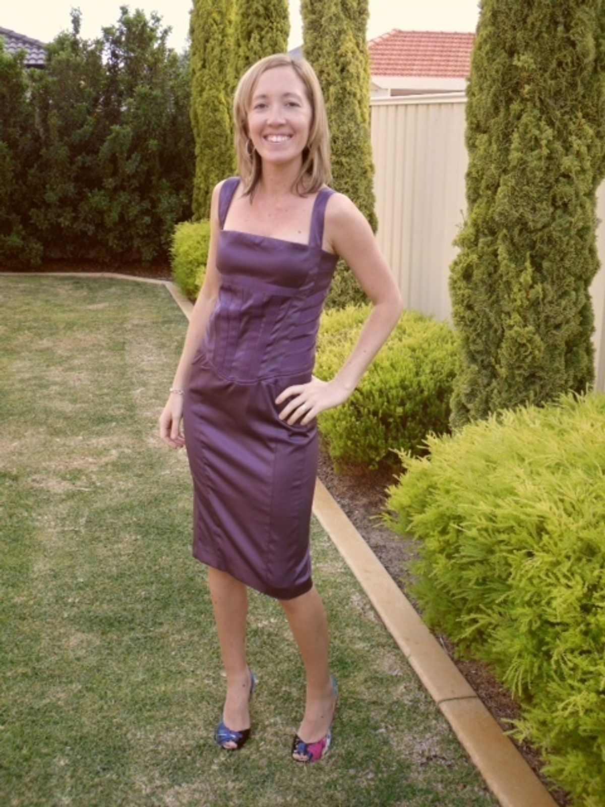 Roberto Cavalli Dress Purple Size 6 - Image 1