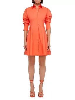 Scanlan Theodore Parachute Cut Out Mini Shirtdress Orange Size AU 6 for rent on The Volte - image 1