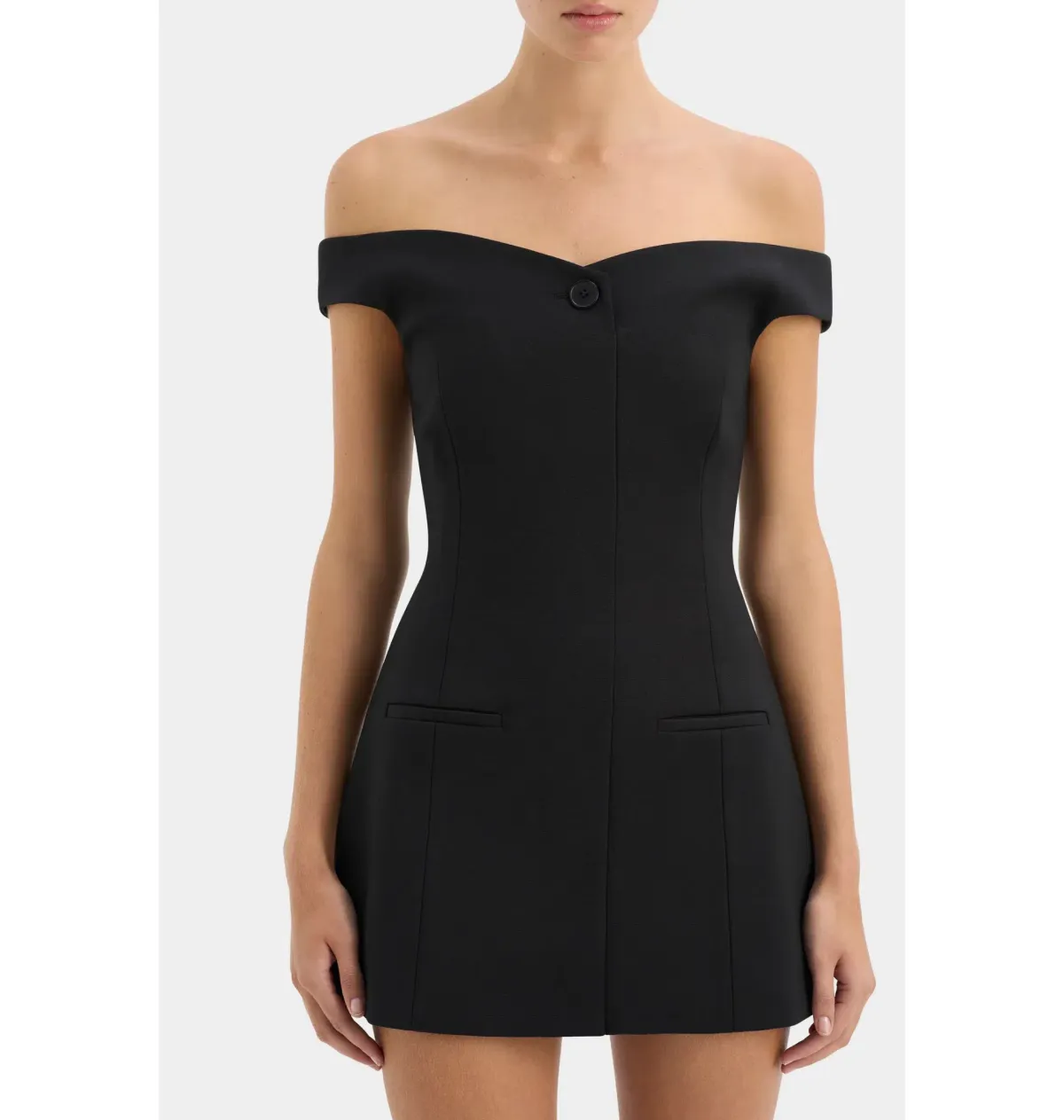 Sir the Label Sandrine Off Shoulder Mini Dress Black Size 4 / AU 14 - Image 4