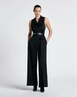Cue Twill Utility Jumpsuit Black Size 14 for rent on The Volte - image 1