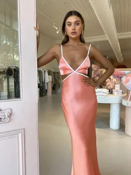 Bec & Bridge Veronique Maxi Dress Coral Size 10  for rent on The Volte - image 2