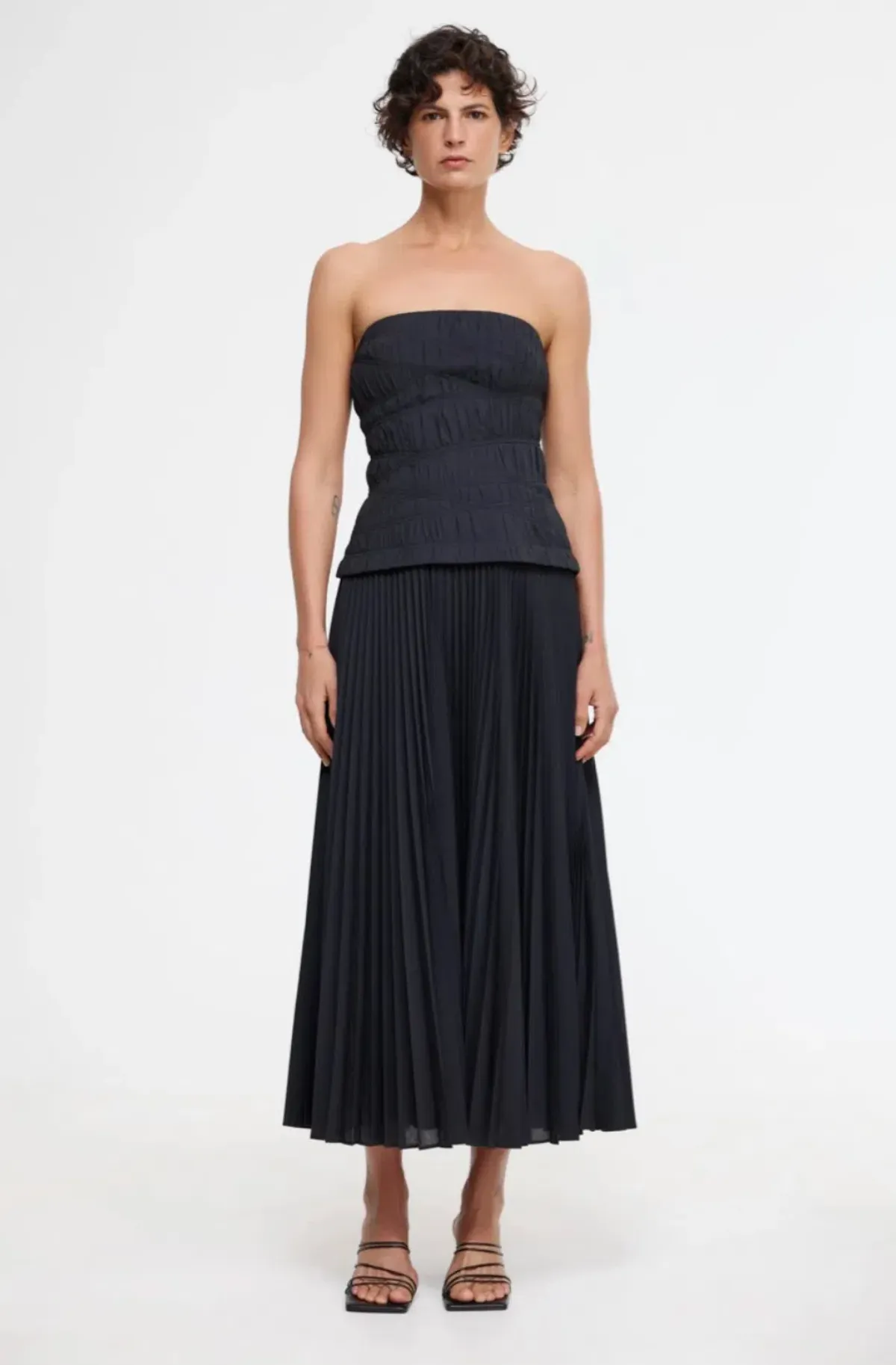 Acler Black Bristol Midi Dress in Black Size AU 10 - Image 1