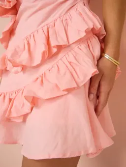 By Nicola Adrift Mini Dress Pink Size 12 for rent on The Volte - image 4