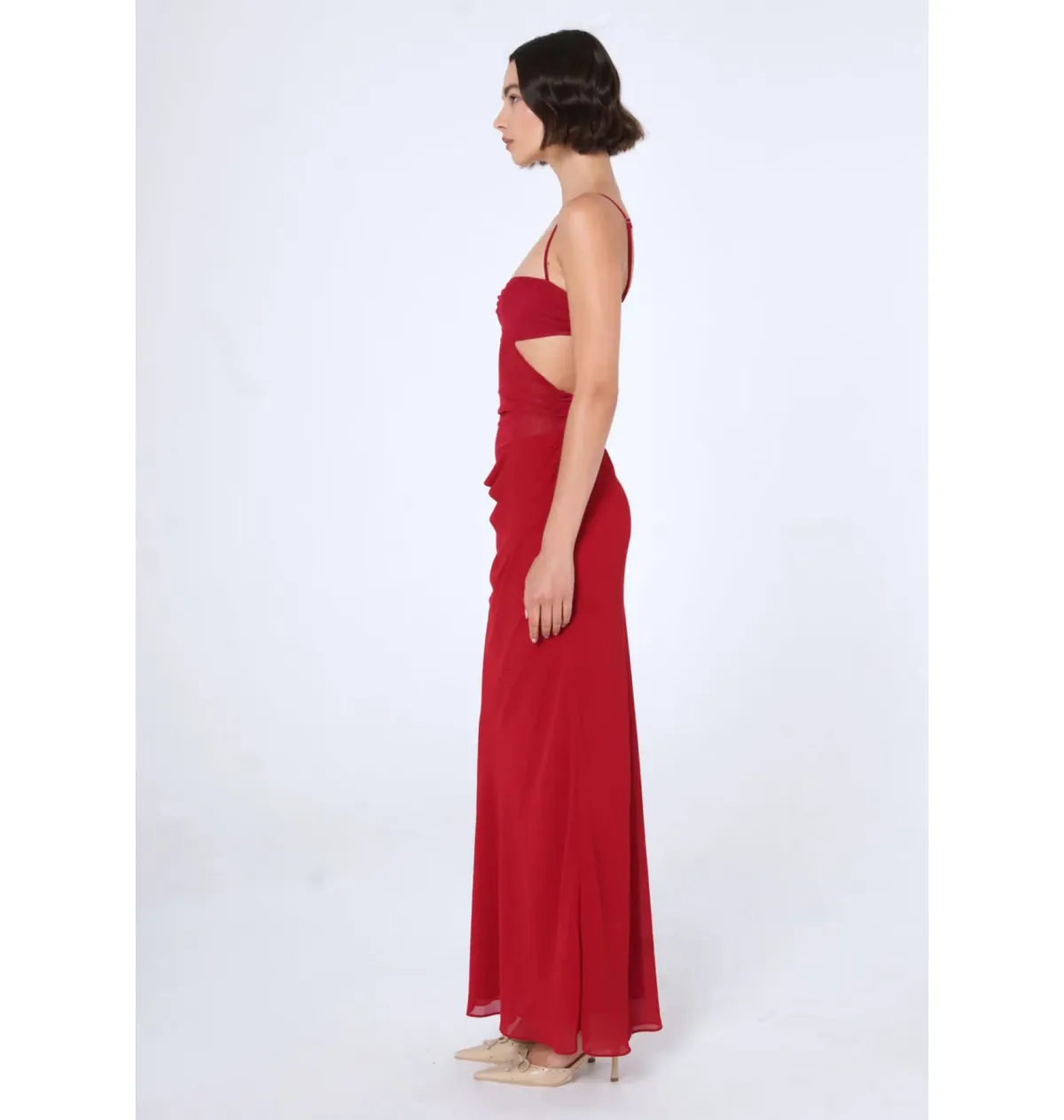 Benni Noah Maxi Dress in Cherry Size AU 14 - Image 2