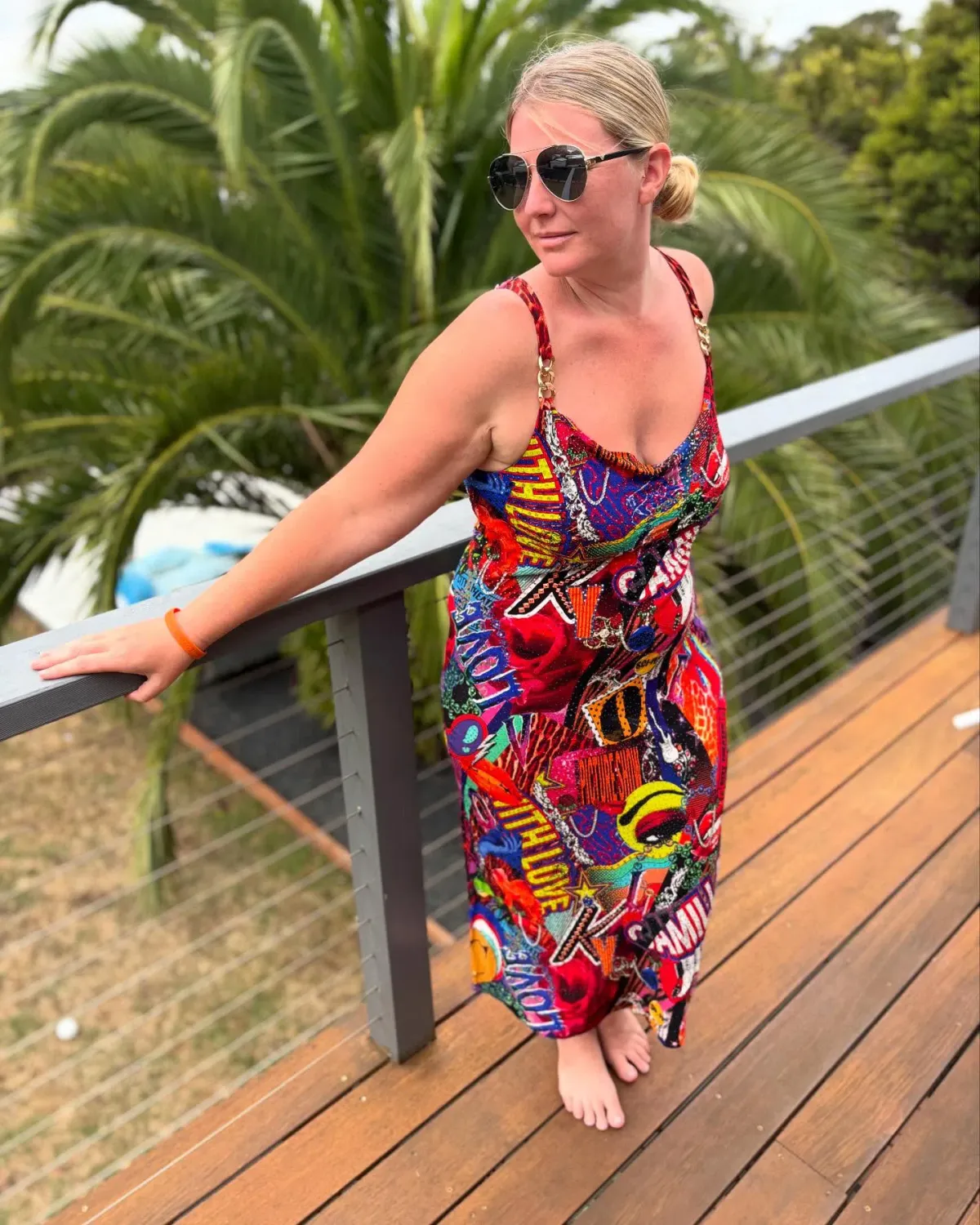 Camilla Bias Slip With Wide Strap in Radical Birth Print Size L (AU 14) - Image 1