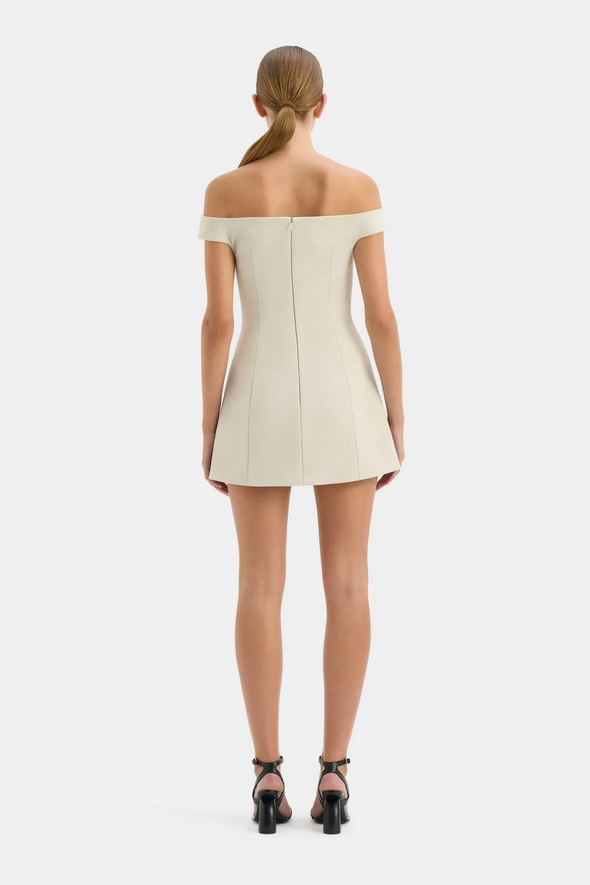 Sir the Label Sandrine Off Shoulder Mini Dress in Ecru Size 1 (AU 8) - Image 3