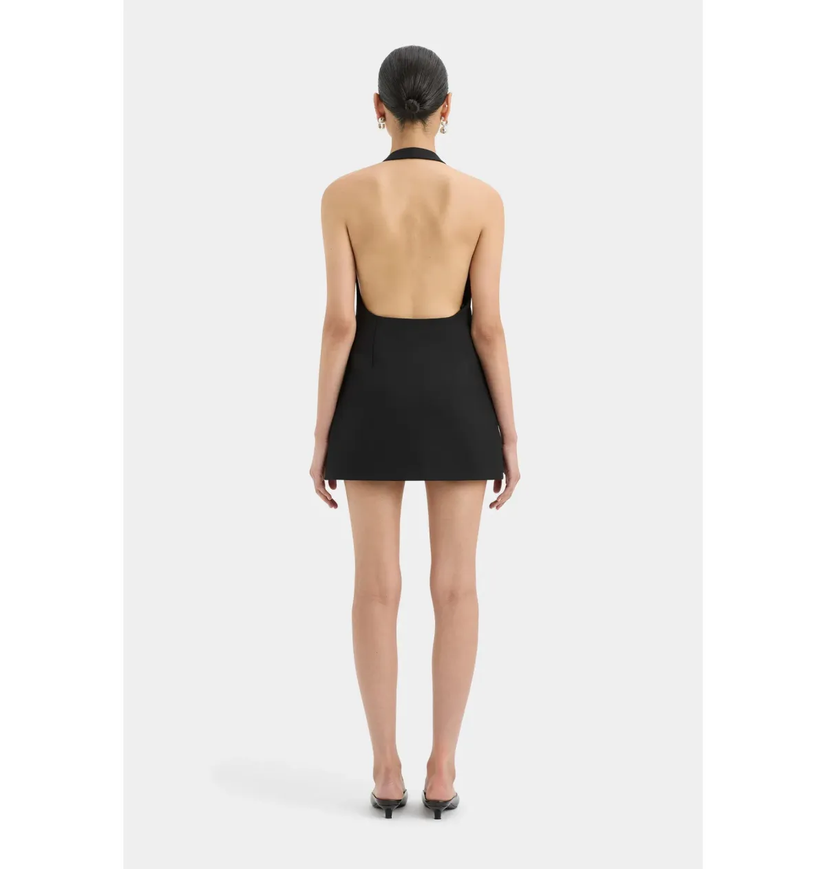 Sir the Label Sandrine Halter Mini Dress Black Size AU 8 - Image 3