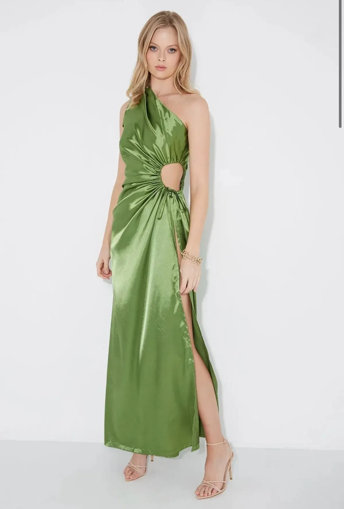 SONYA MODA Nour Maxi Dress Olive size 12 - Image 2