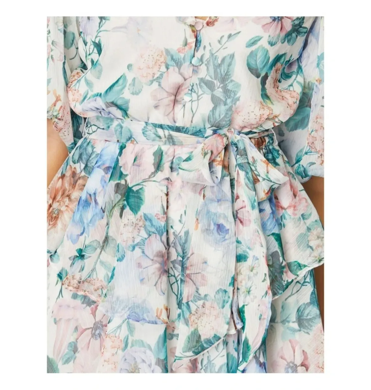 Pilgrim Riley Mini Dress Floral Size AU 8 - Image 3