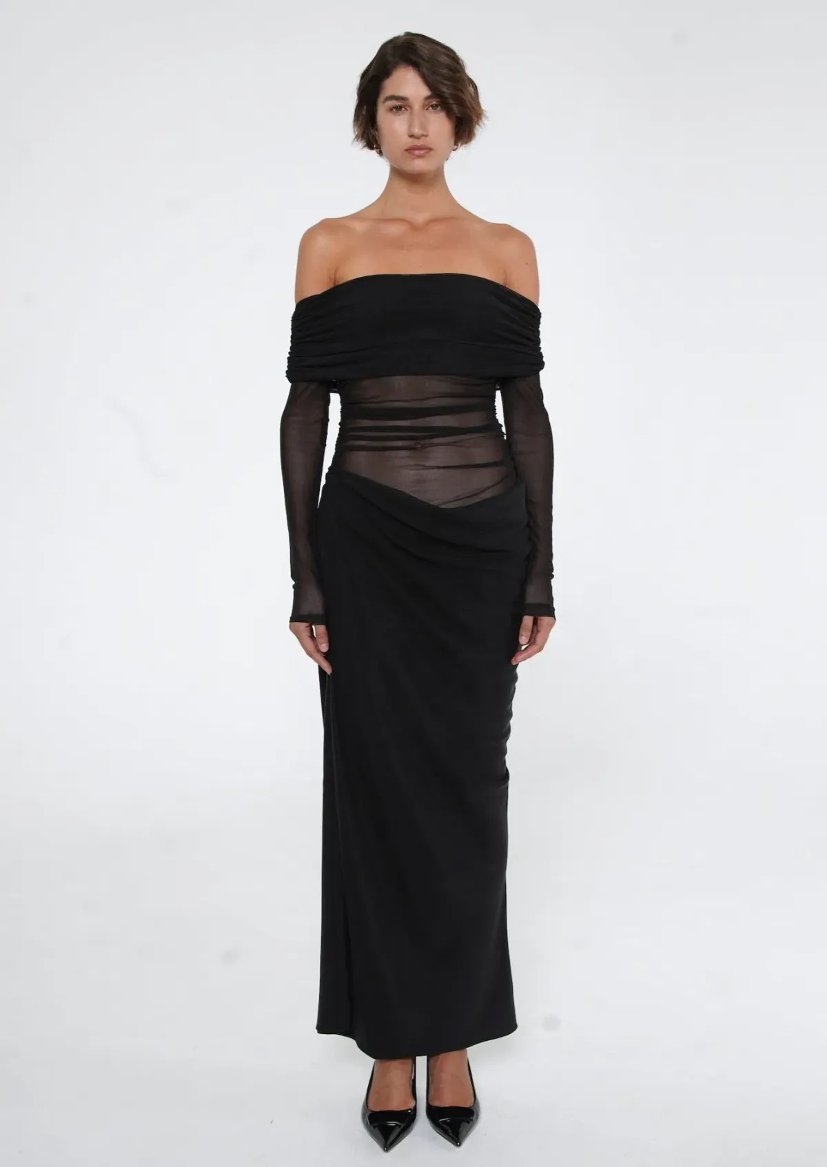 Benni Yasmin Off Shoulder Dress Black Size 12 - Image 1