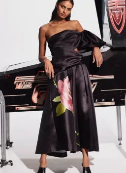 Alemais Regent Noir Maxi Dress Black Floral Size 10 for rent on The Volte - image 5