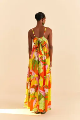 Farm Rio  Neon Floral Maxi Dress Multi Size 14 for rent on The Volte - image 6