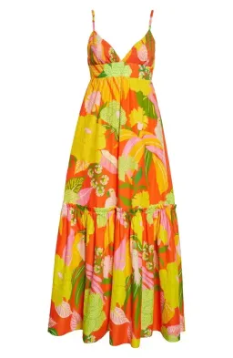 Farm Rio  Neon Floral Maxi Dress Multi Size 14 for rent on The Volte - image 4