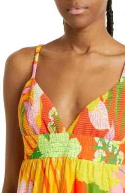Farm Rio  Neon Floral Maxi Dress Multi Size 14 for rent on The Volte - image 3