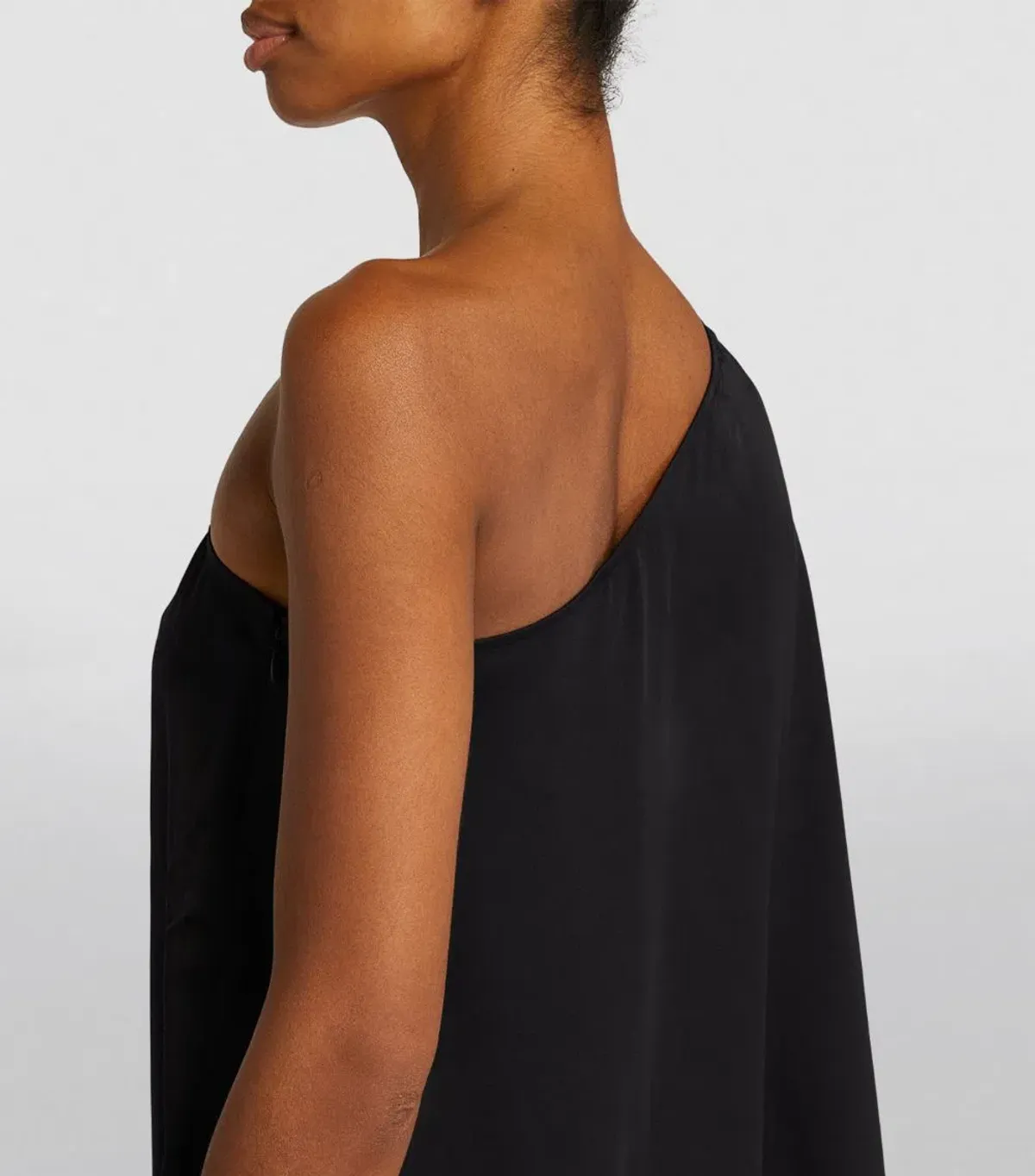 Anine Bing Black Silk Rowan Midi Dress Black Size 10  - Image 2