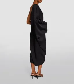 Anine Bing Silk Rowan Midi Dress Black Size 12 for rent on The Volte - image 2