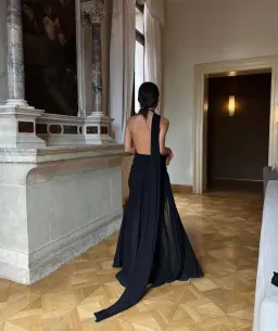 Effie Kats Venezia Gown Black Size M/Au 10 for rent on The Volte - image 3