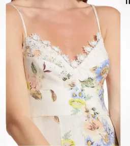 Zimmermann Appliqué Picnic Dress Blue Floral Size 1/Au 10 for rent on The Volte - image 7