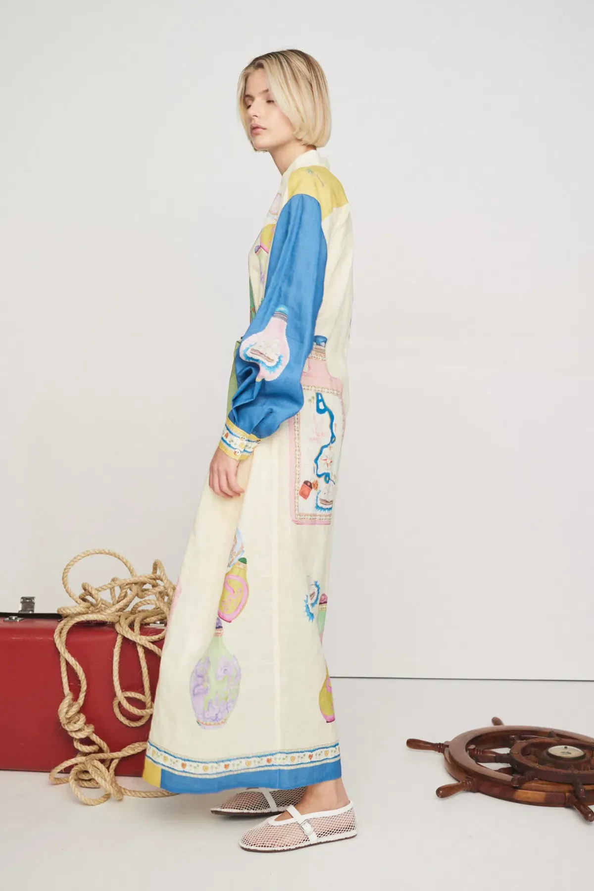 Alemais Elixir Shirtdress Print Size 8 - Image 2