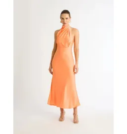 Sheike Jasmine Midi Dress Coral Size AU 6 for rent on The Volte - image 1