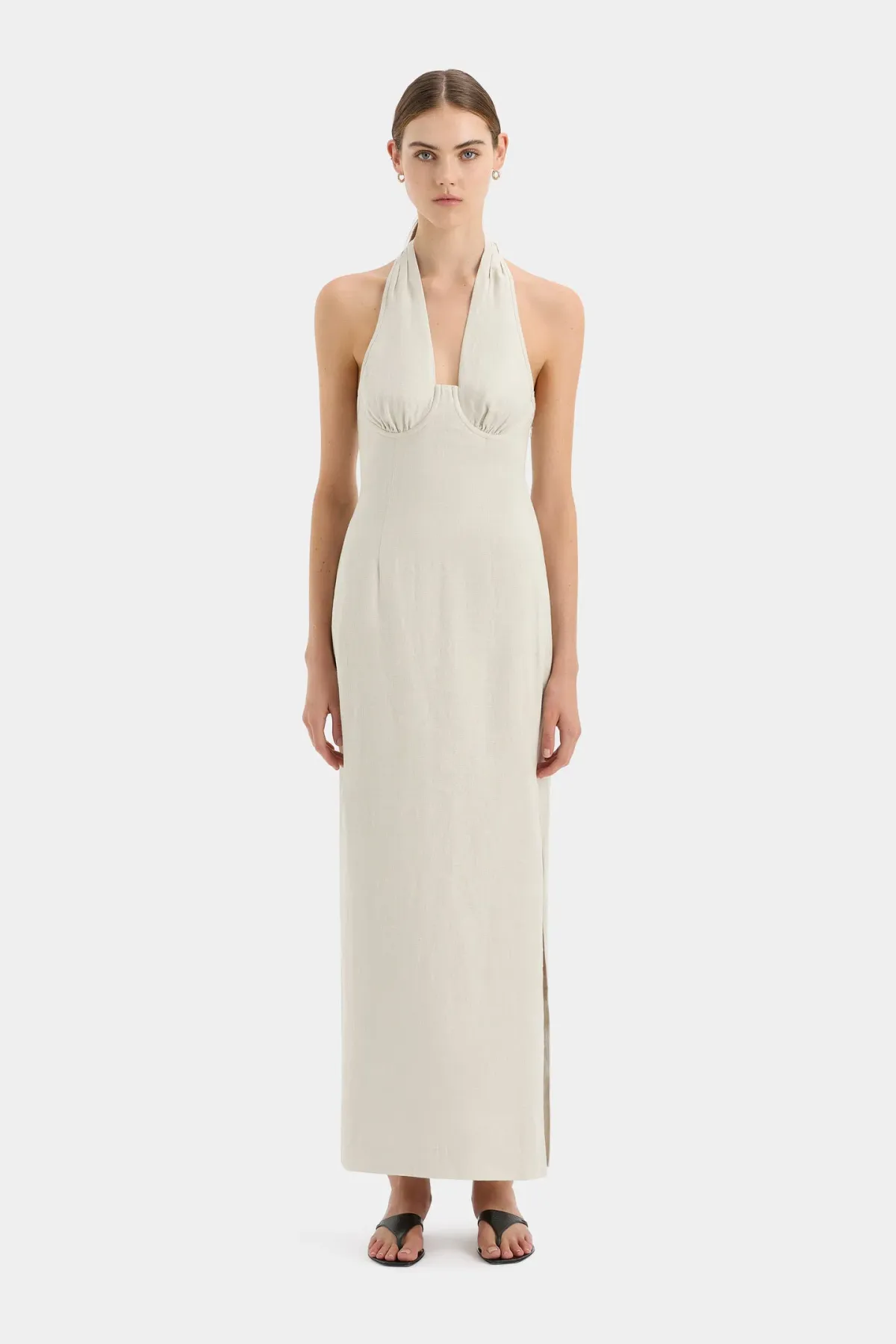 Sir the Label Affogato Halter Dress Ecru Size 4 / AU 14 - Image 1