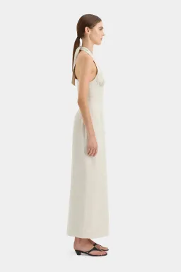 Sir the Label Affogato Halter Dress Ecru Size 4 / AU 14 for rent on The Volte - image 2