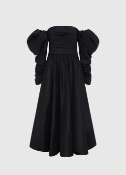 Leo Lin Madison Bustier Midi Dress Ebony Size 14 for rent on The Volte - image 1