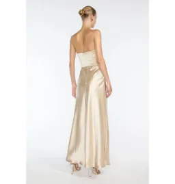 Manning Cartell Show Me Love Strapless Gown Champagne Size AU 10 for rent on The Volte - image 3