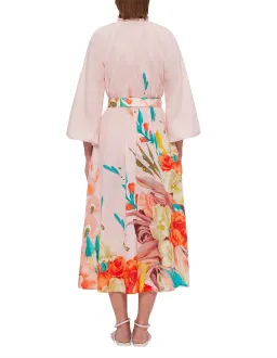 Leo Lin Pippa Midi Dress in Euphoria Print Size 10 for rent on The Volte - image 5