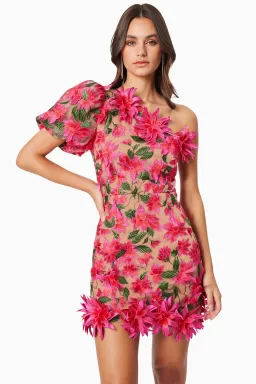 Elliatt Valentina One Shoulder Mini Dress Floral Size S / AU 8 for rent on The Volte - image 4