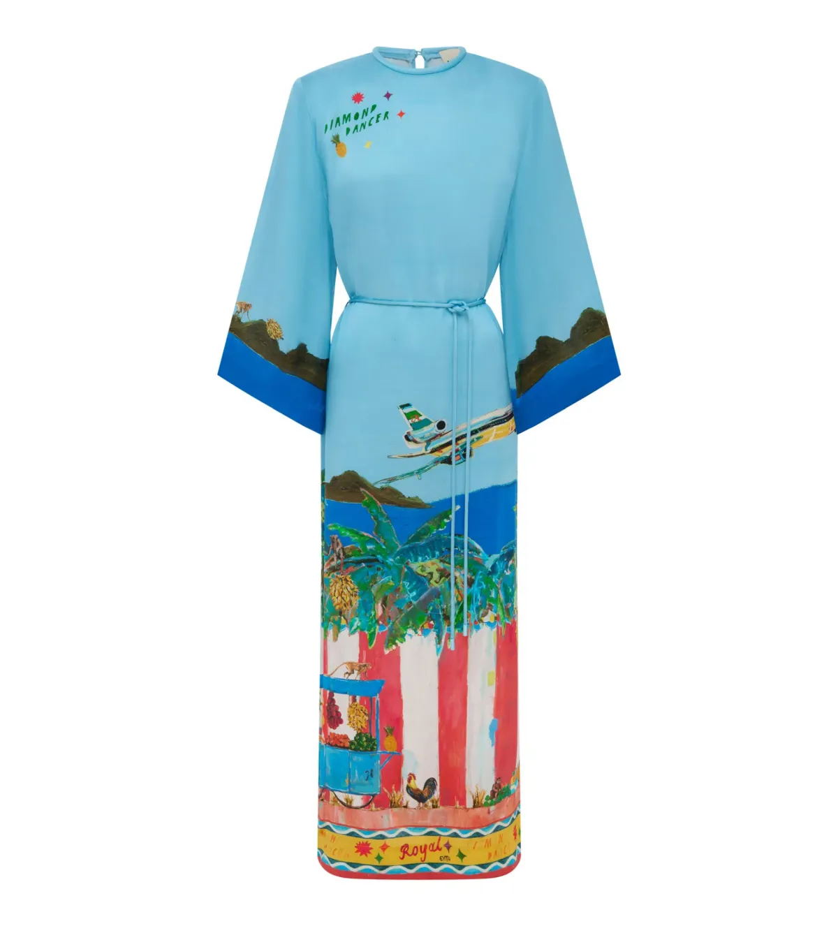 Alemais All Aboard Midi Dress Print Size AU 16 - Image 3