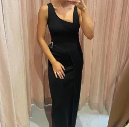 Sir The Label Modernist Belted Dress Black Size 8 for rent on The Volte - image 4
