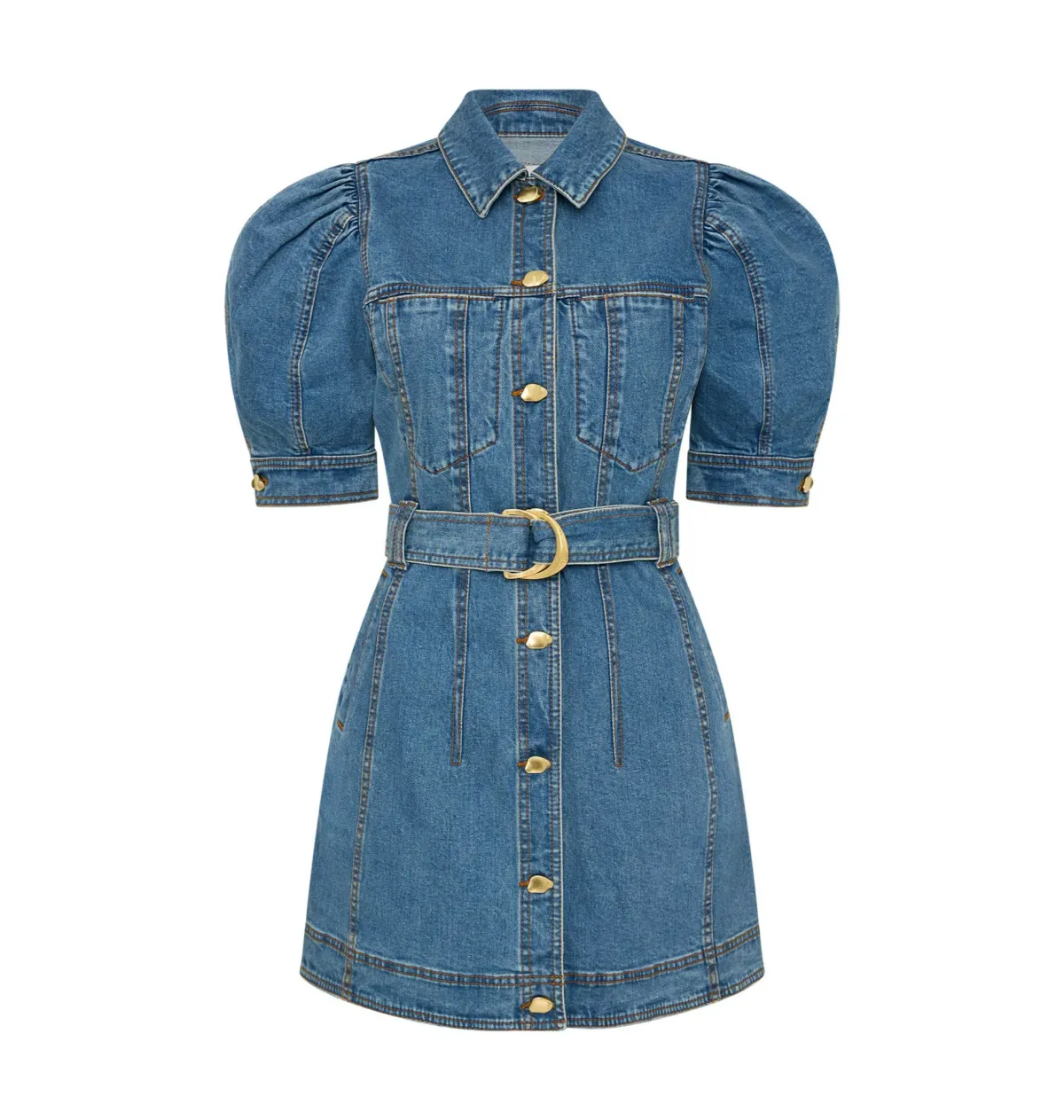 Aje Adriana Puff Sleeve Mini Dress 90's Wash Size AU 8 - Image 4