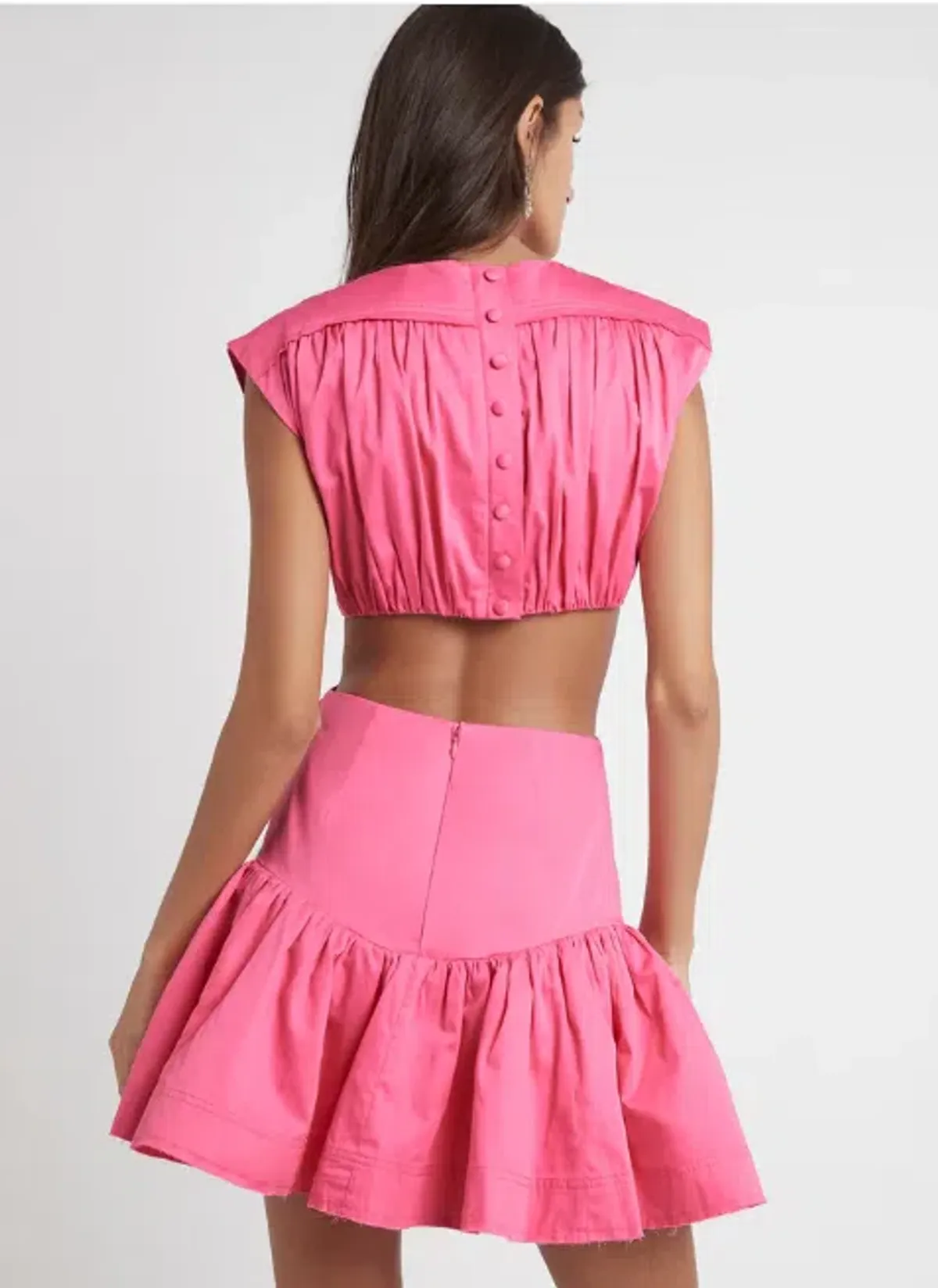 Aje Solstice Cut Out Ring Flip Mini Dress Pink Size AU 6 - Image 3