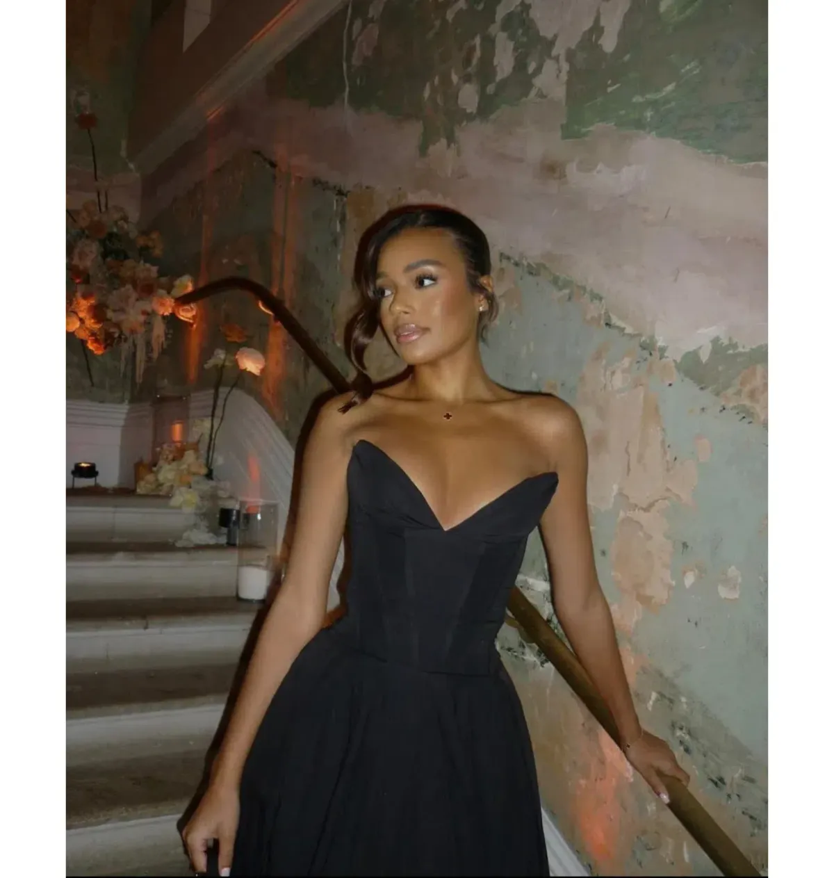 House of CB Lady Strapless Midi Dress Black Size AU 8 - Image 6