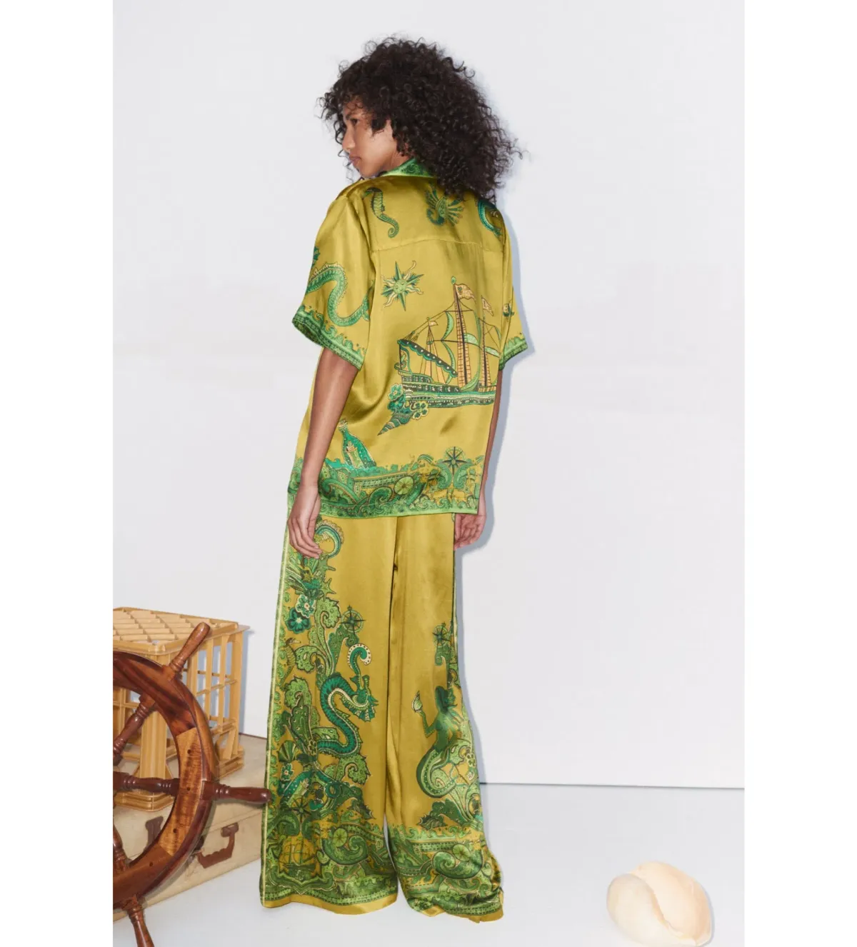 Alemais Solaris Silk Shirt and Pant Set Multi/Print Size 16 - Image 2