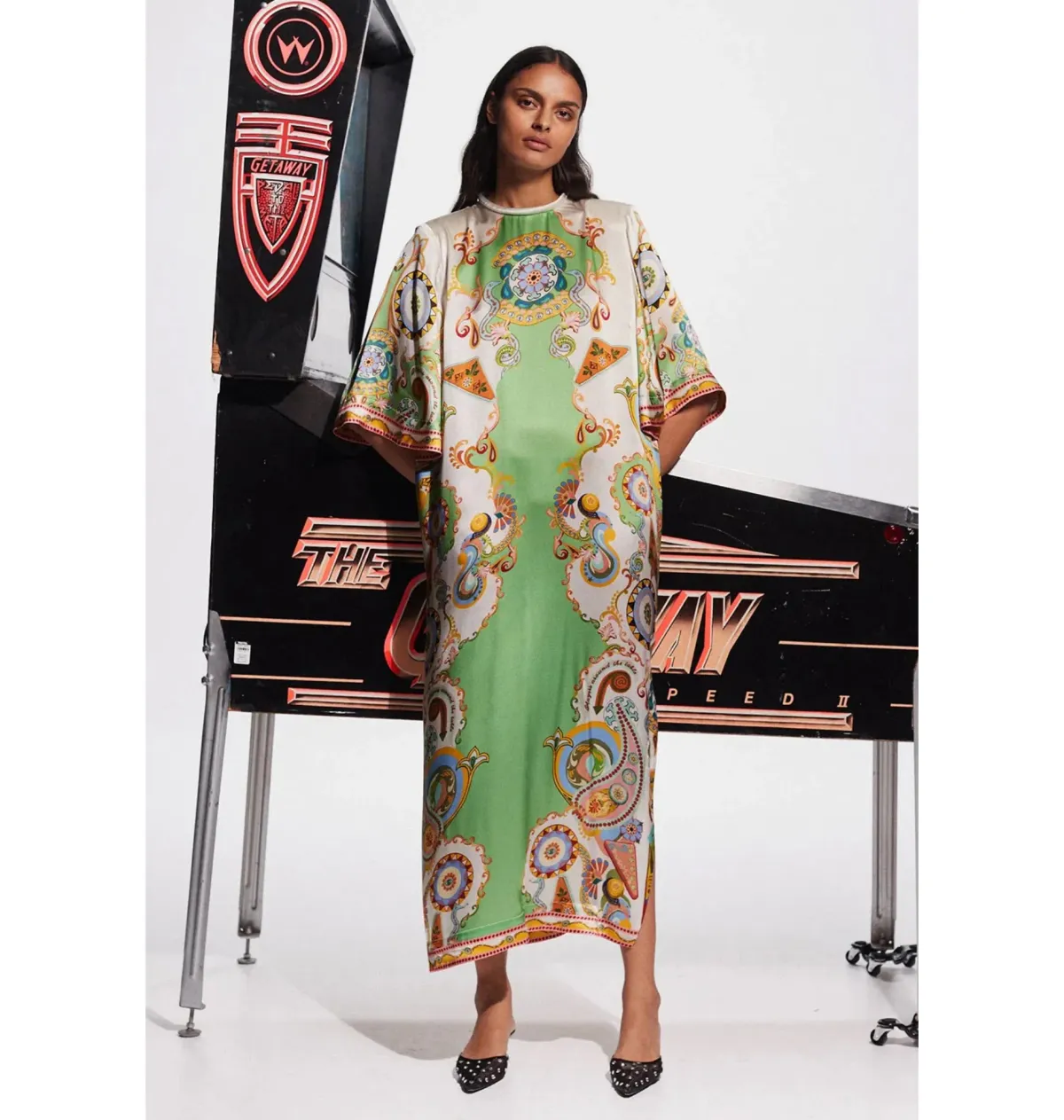 Alemais Pinball Midi Dress Multi Size AU 14 - Image 1