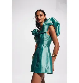  Alemais Regent Mini Dress Jade Green Size AU 14 for rent on The Volte - image 4