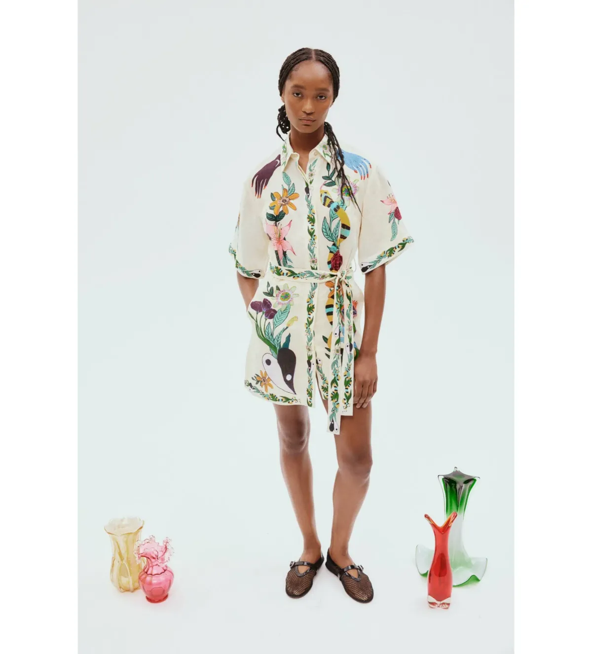Alemais Meagan Mini Dress in Multi Print Size 10 - Image 2